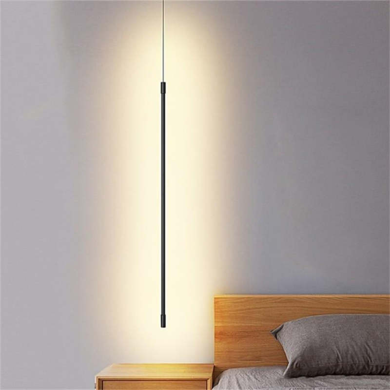 Arisha Minimalista Lineal Metal Lámpara Colgante Negra