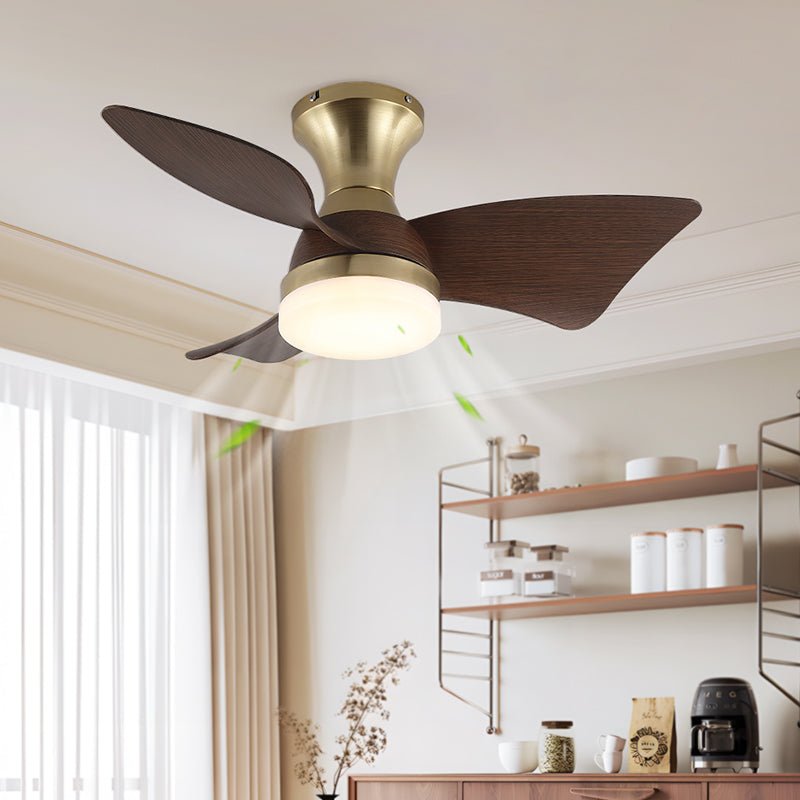 Aureon ventilador de techo con luz moderno de madera