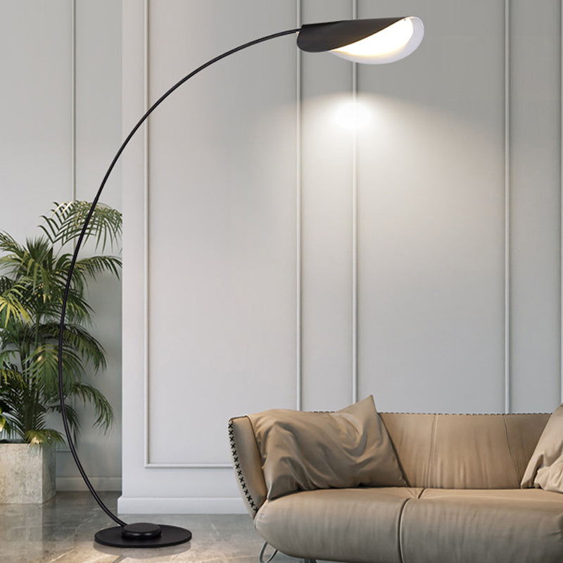 Mira Moderna Geométrica Metal LED Lámpara de Pie Negra