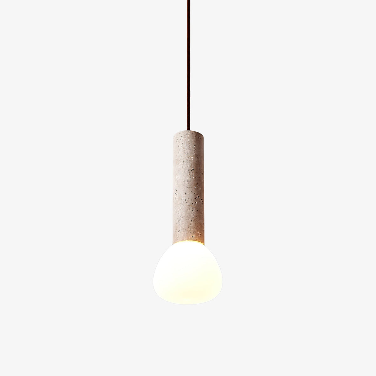 Beia lámpara colgante minimalista de travertino