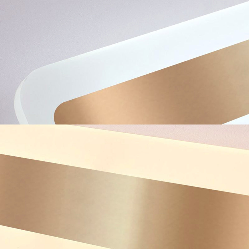 Arisha Moderno Rectangular Metal/Acrílico Aplique de Pared Dorado