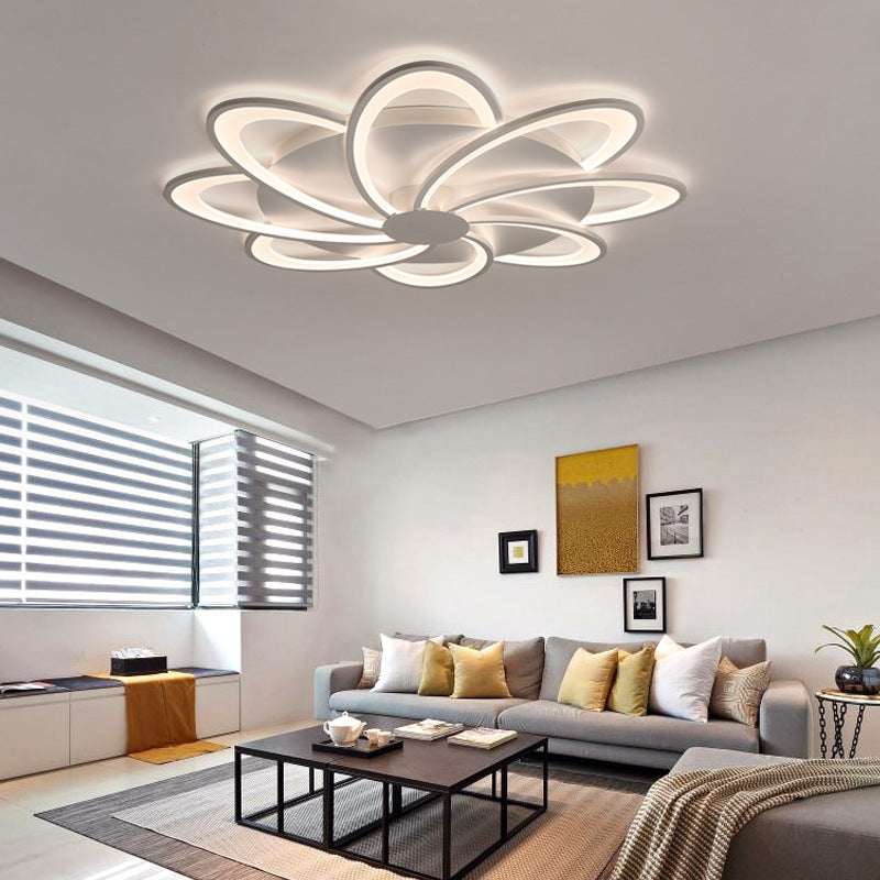Arisha Decorativa Flor Metal Lámpara de Techo Blanca
