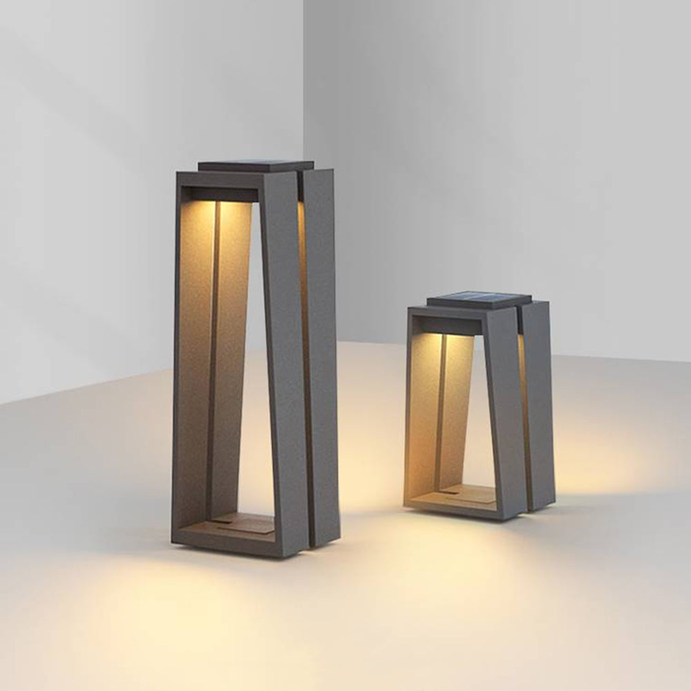Ray Minimalista Cuboide Metal Acrílico Lámpara Exterior