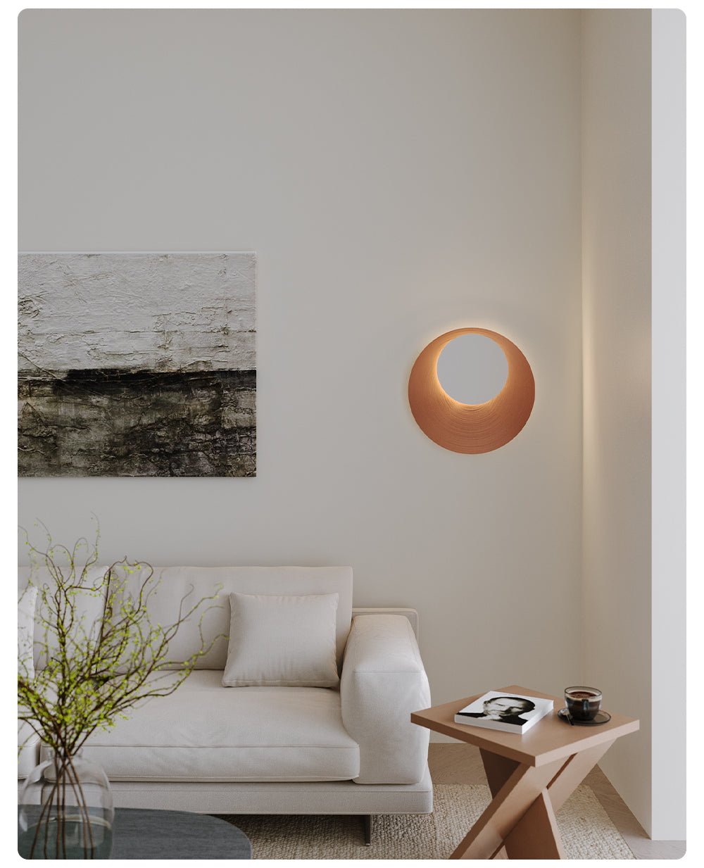 Crescent aplique de pared Halo