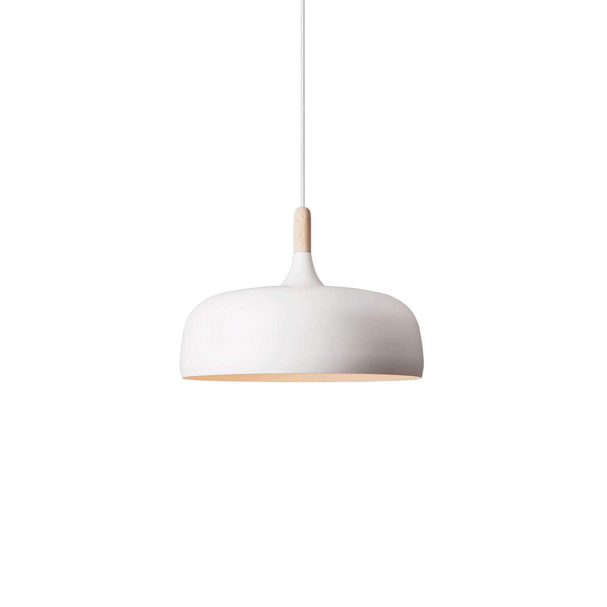 Sylivenne lámpara colgante pantalla blanca madera