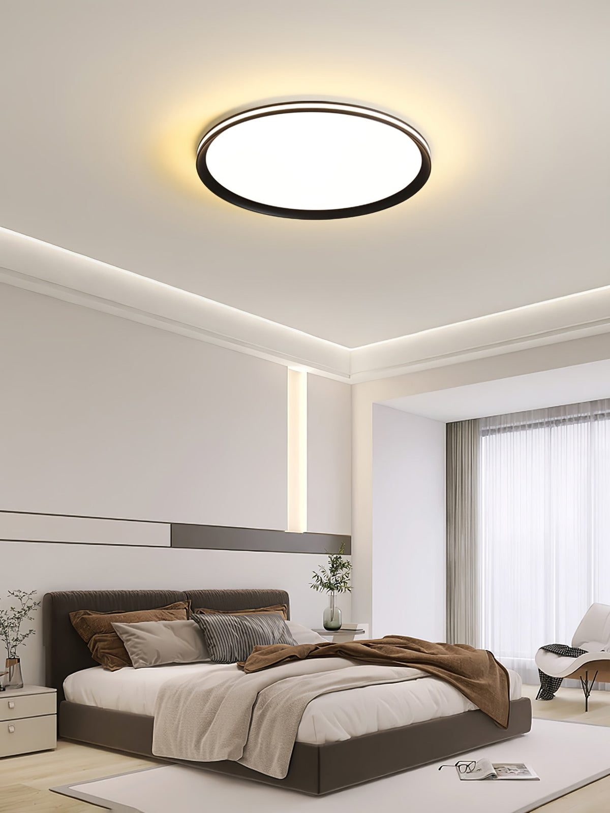 Avtheira lámpara de techo moderna minimalista circular con LED