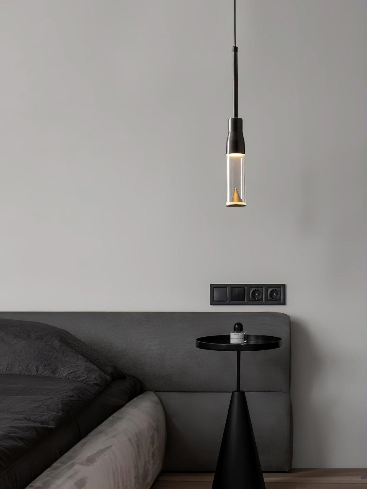 Lominex lámpara colgante con placa de acrílico, acabado cromo y estilo moderno