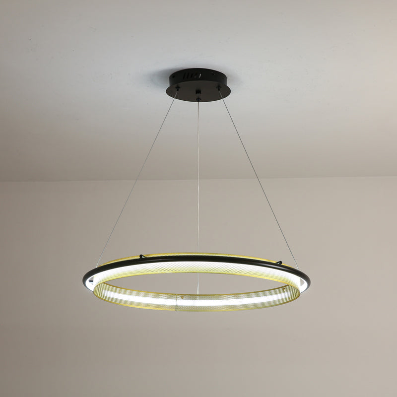 Erveliel lámpara de araña moderna minimalista LED redonda