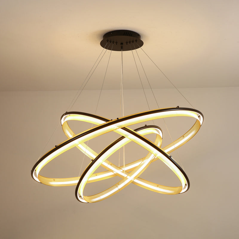 Erveliel lámpara de araña moderna minimalista LED redonda