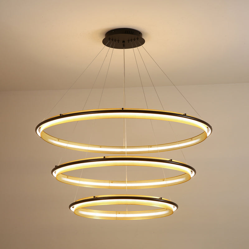 Erveliel lámpara de araña moderna minimalista LED redonda