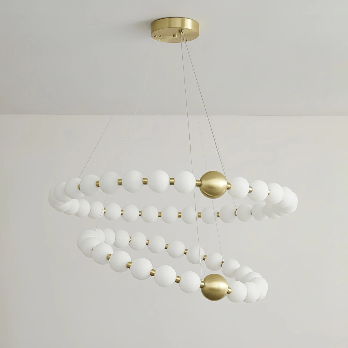 Hevrin lámpara de araña elegancia Art Pearls