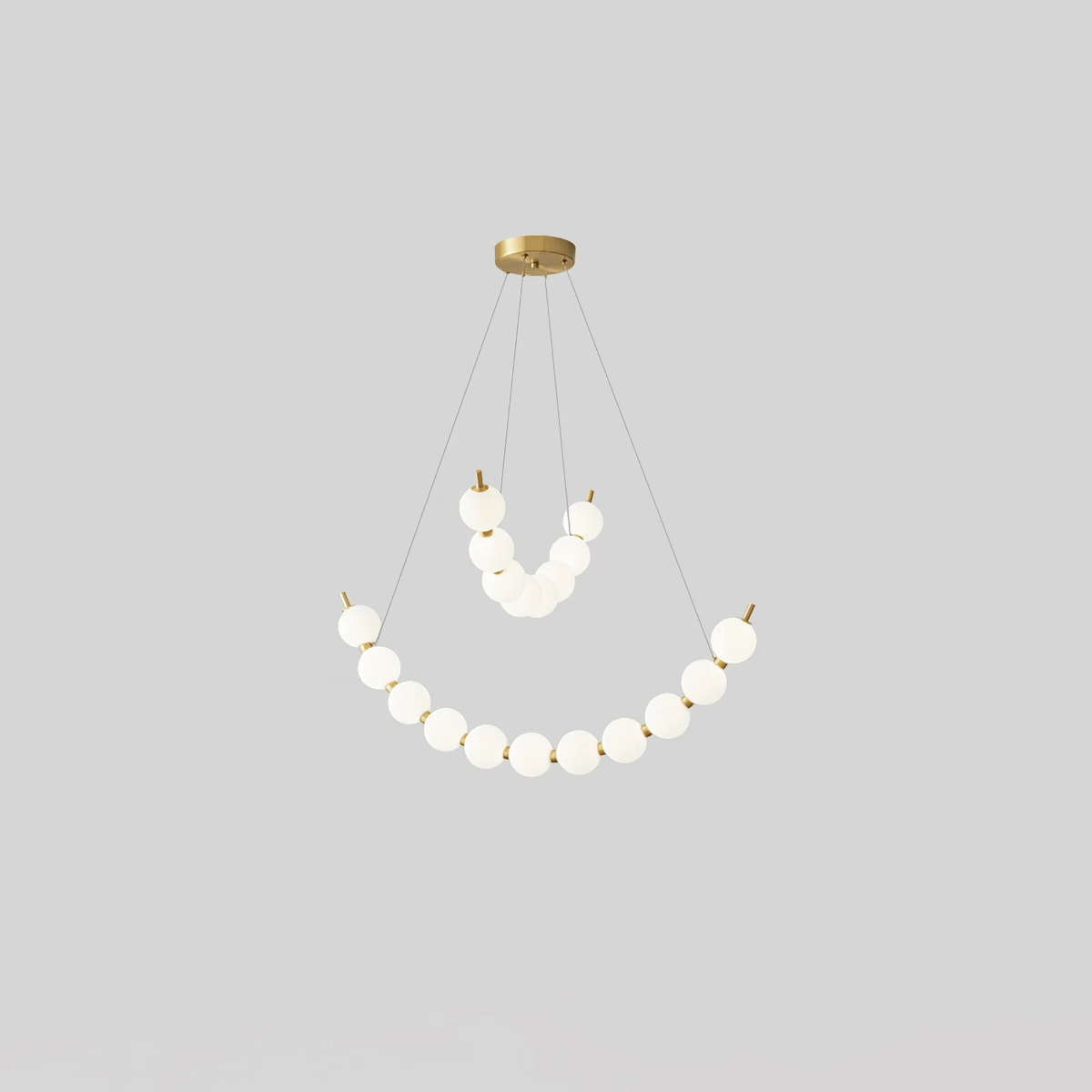 Hevrin lámpara de araña elegancia Art Pearls