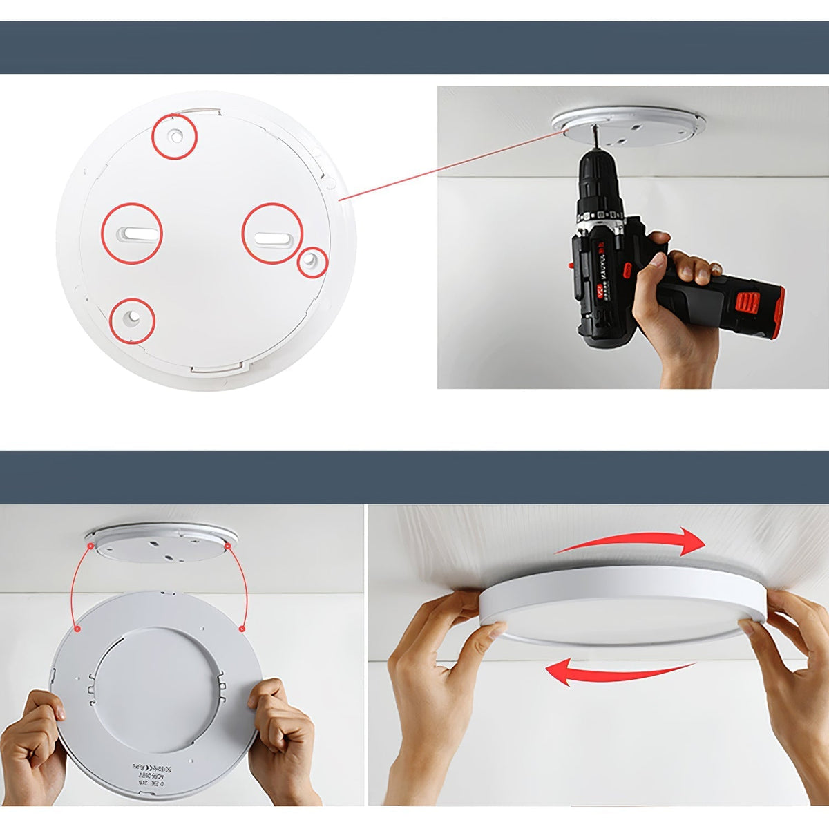 Ulnorisra lámpara de techo moderna minimalista más fina redonda