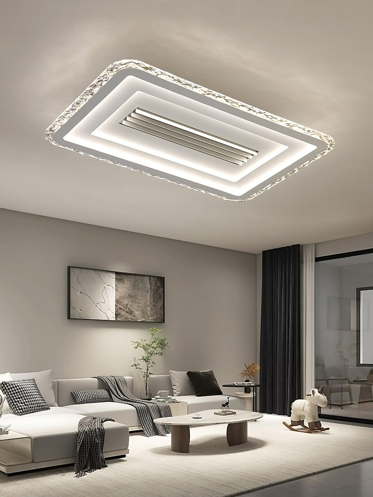 Ulthaara lámpara de techo moderna y minimalista ultradelgada rectangular
