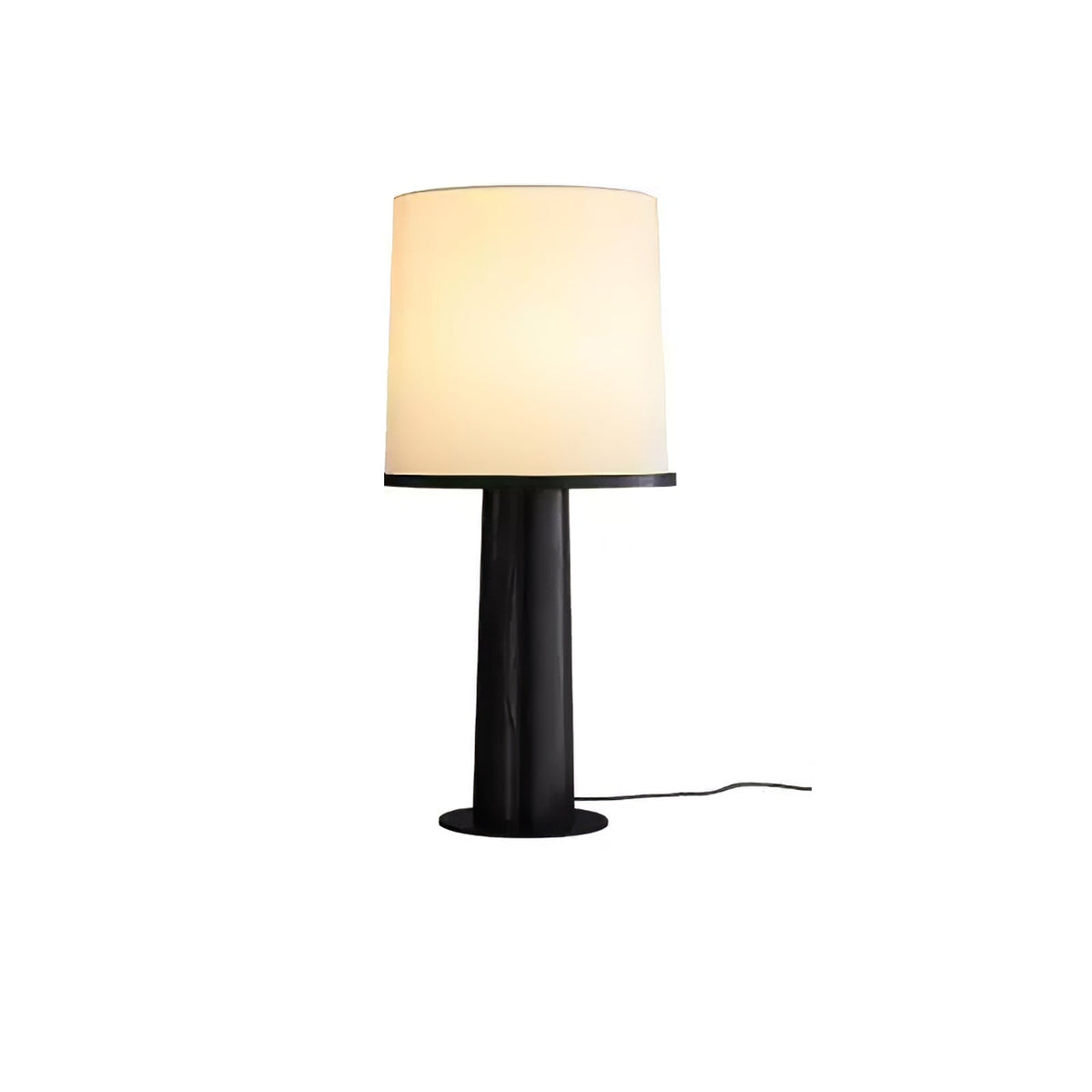 Rinirielle lámpara de mesa contemporánea de madera y tejido