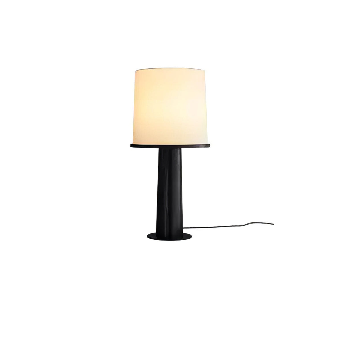 Rinirielle lámpara de mesa contemporánea de madera y tejido