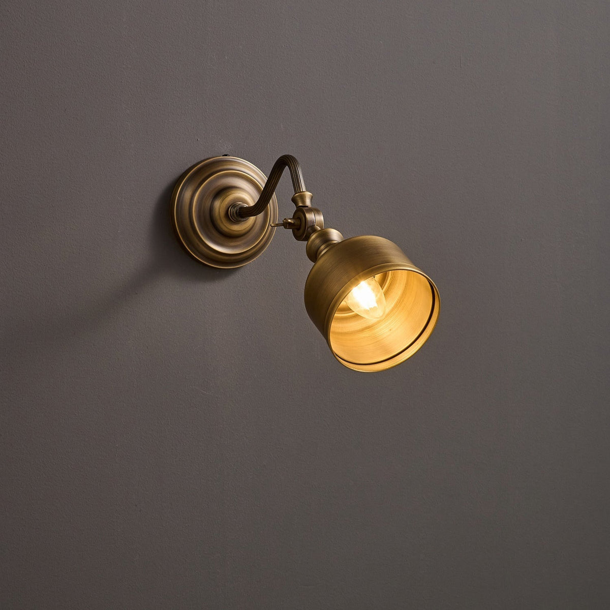 Orelelenne aplique de pared Gooseneck
