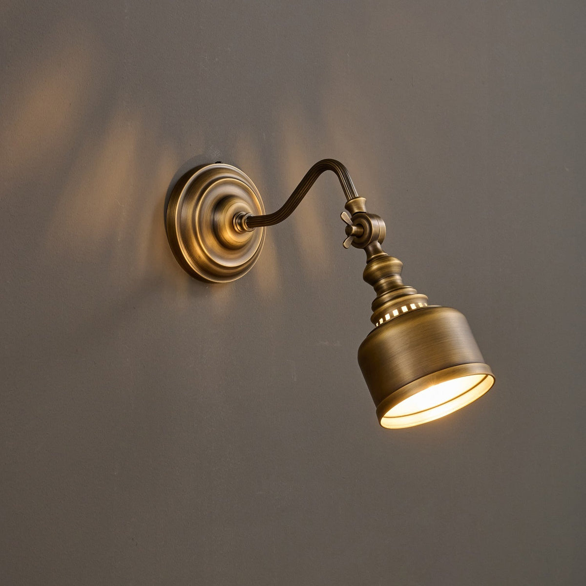 Orelelenne aplique de pared Gooseneck