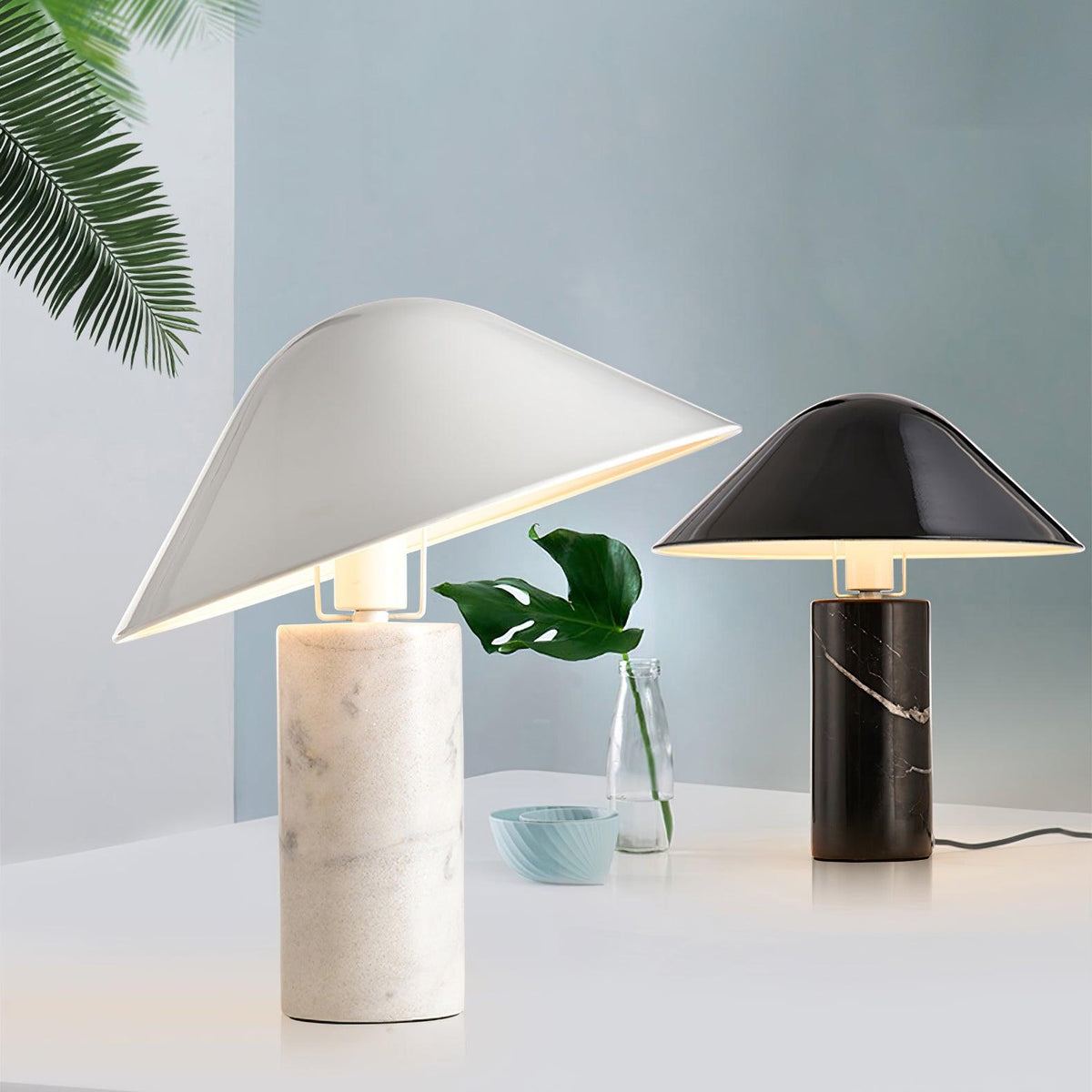 Elyrian lámpara de mesa minimalista de mármol