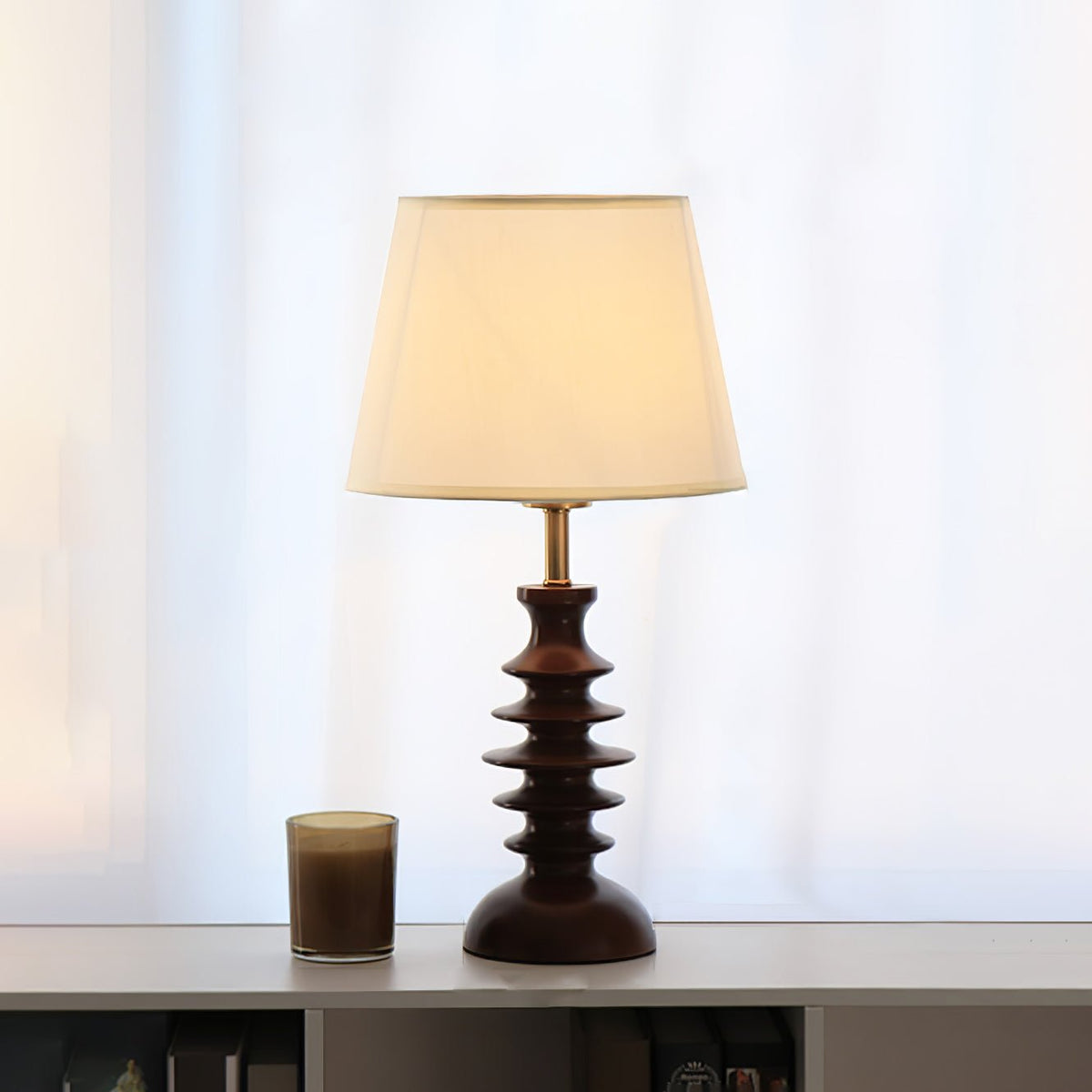 Tivoce lámpara de mesa de tejido vintage
