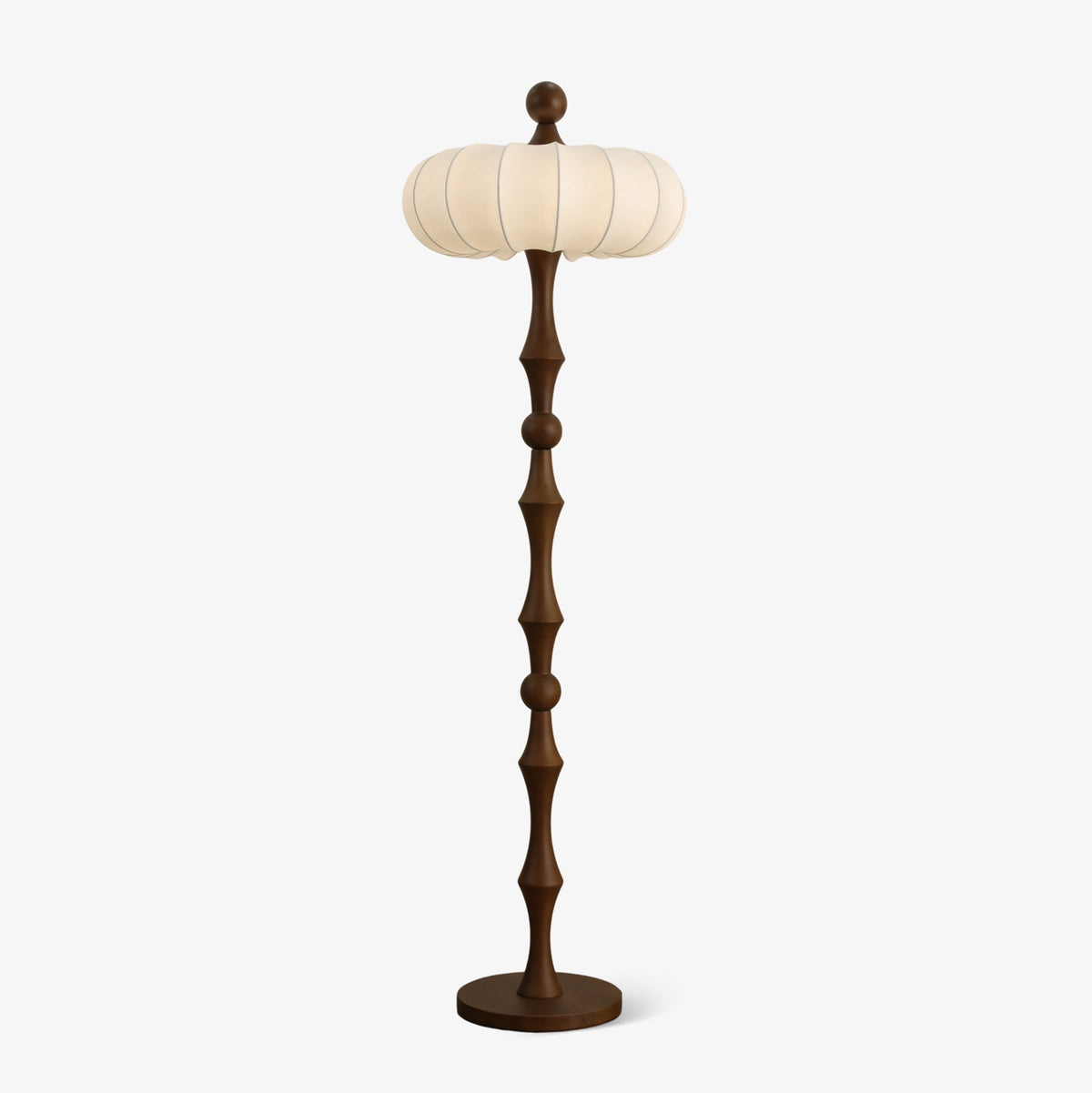 Sylirira lámpara de pie de madera y seda