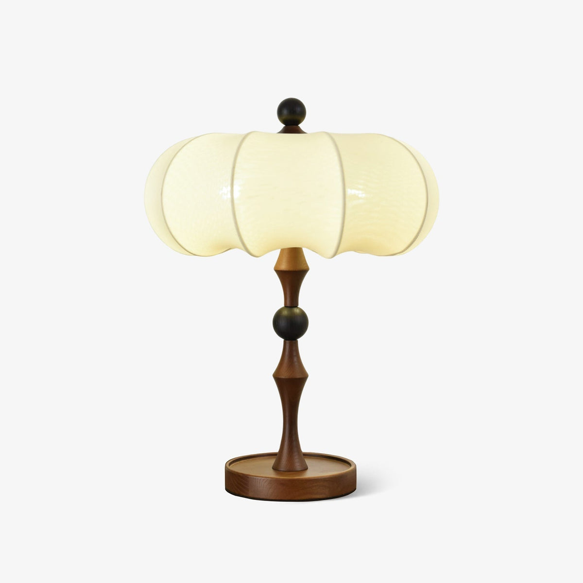 Lumae lámpara de mesa de madera y tejido