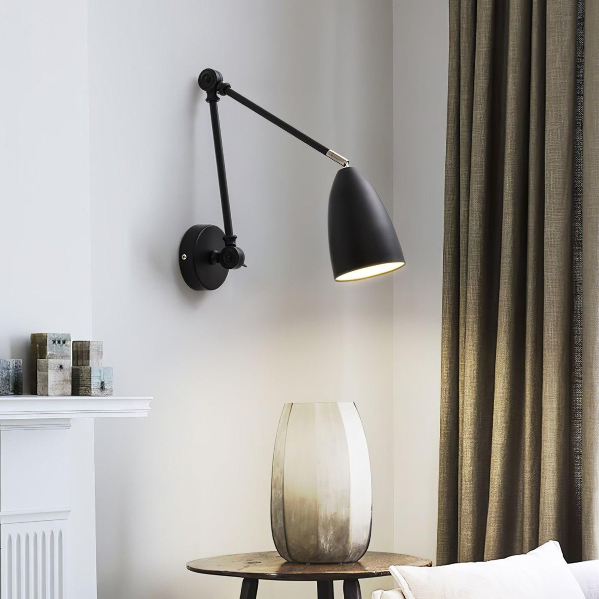 Ulrinel aplique de pared regulable con brazo oscilante