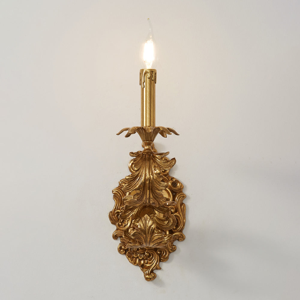 Aplique de pared dorado Cartouche