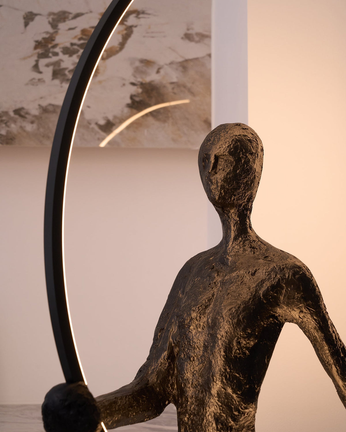 Cirarelia lámpara de pie Escultura Figura LED