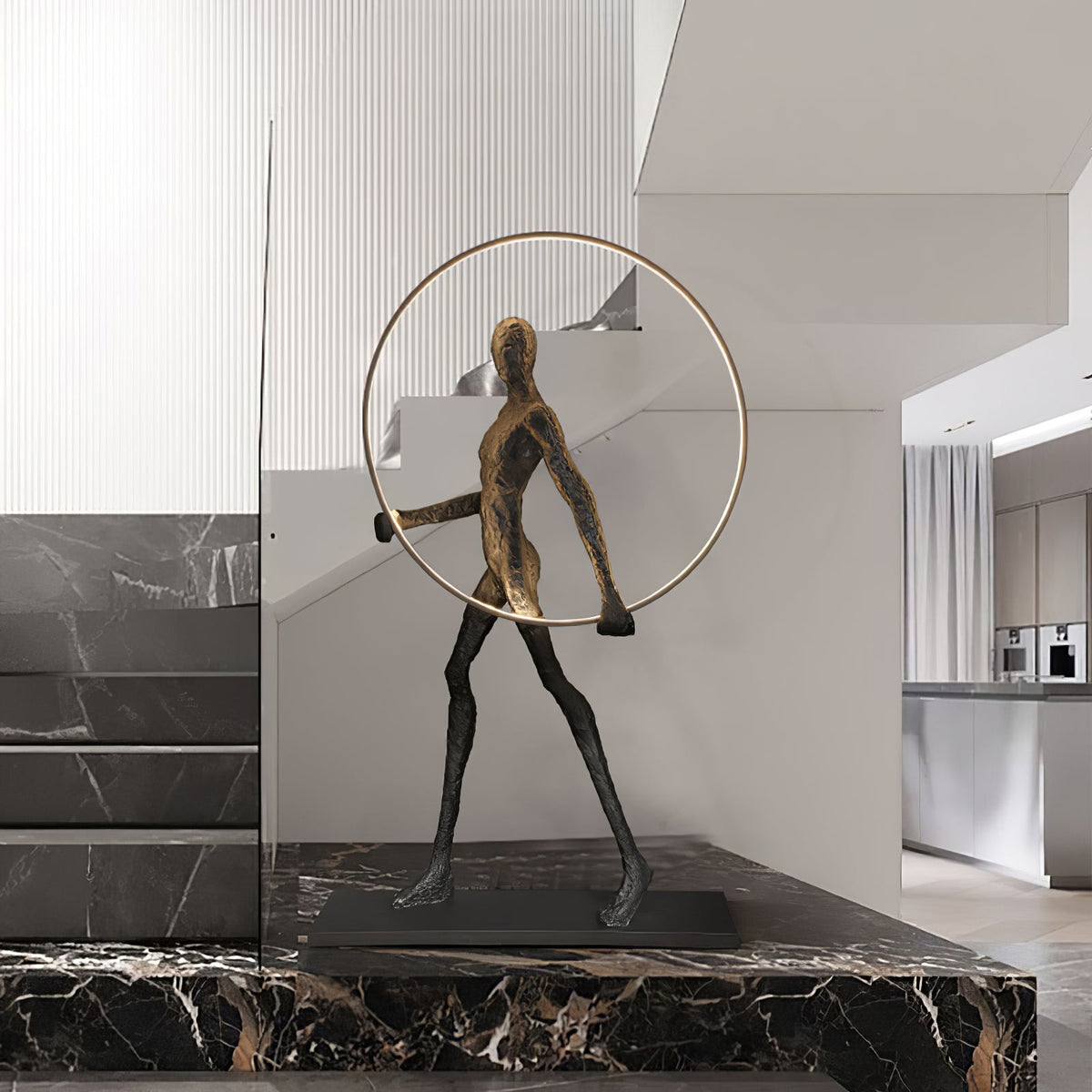 Cirarelia lámpara de pie Escultura Figura LED