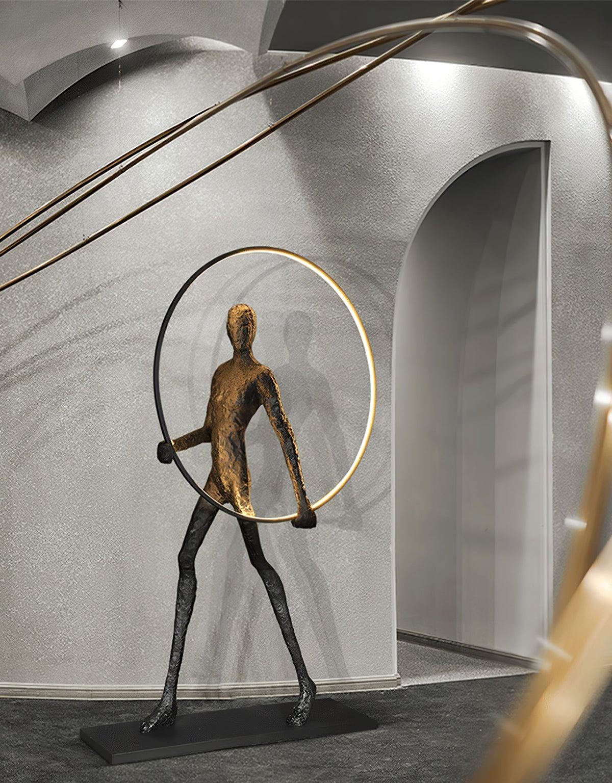 Cirarelia lámpara de pie Escultura Figura LED