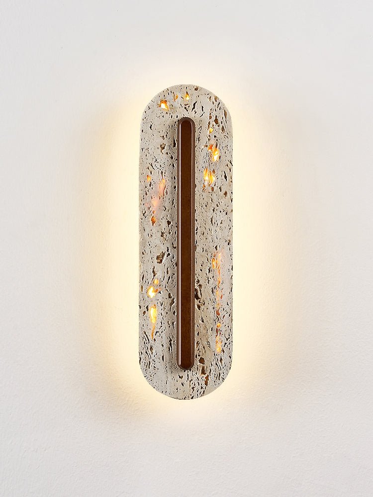 Cato aplique de pared Bellamont minimalista en travertino beige