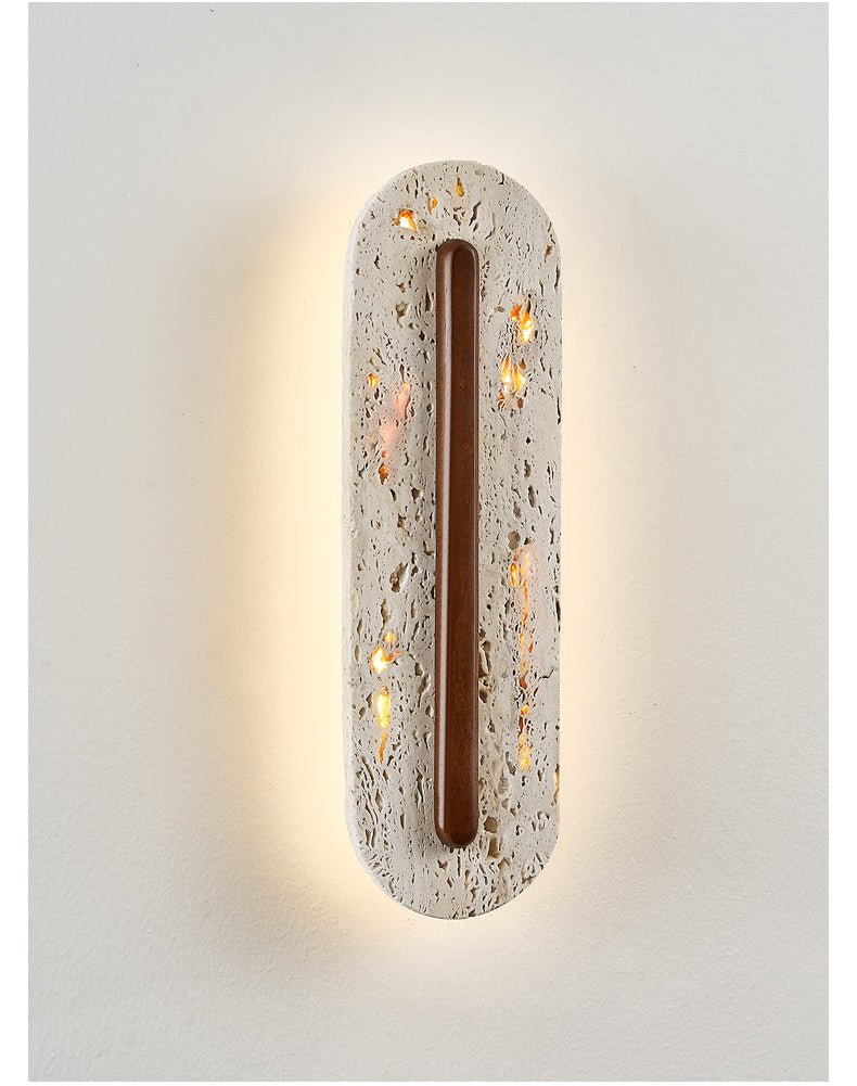 Cato aplique de pared Bellamont minimalista en travertino beige