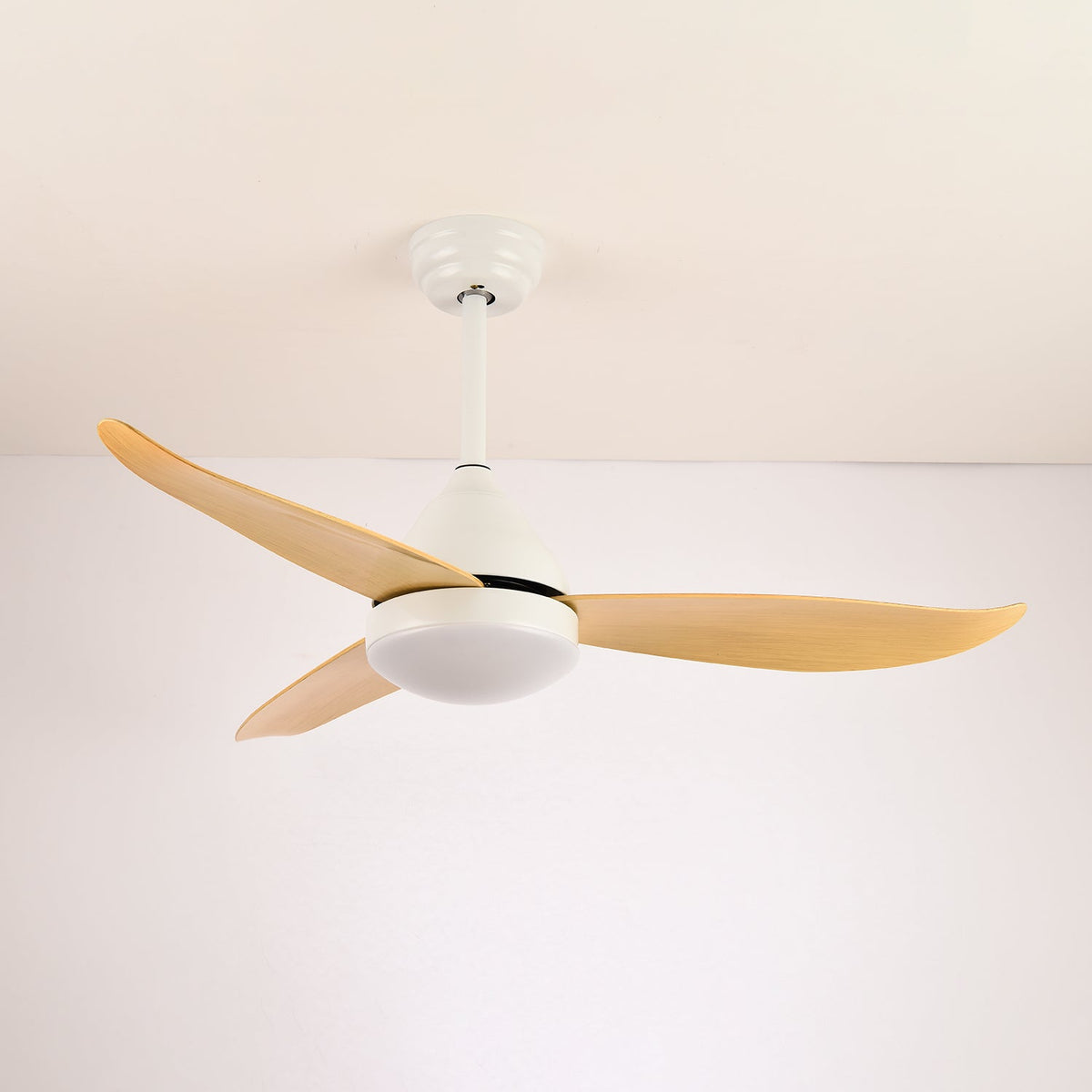 Fia ventilador de techo con luz moderno de madera