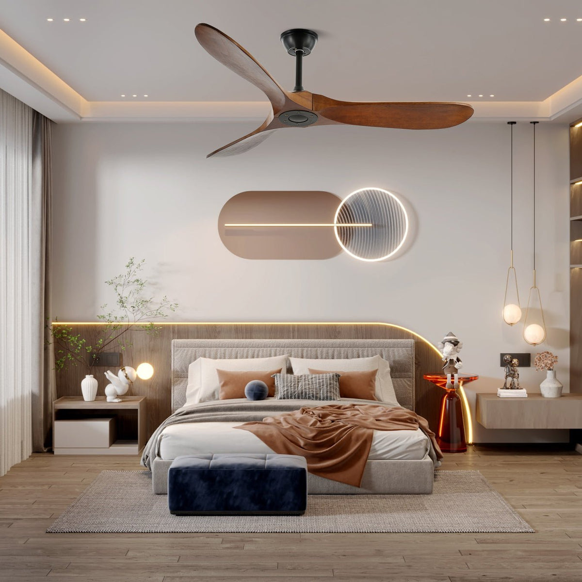 Aviona Ventilador de techo con madera