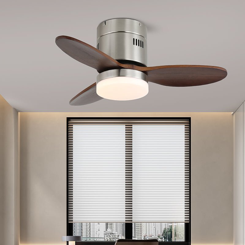 Eris ventilador de techo con luz minimalista de madera