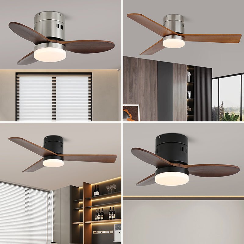 Eris ventilador de techo con luz minimalista de madera