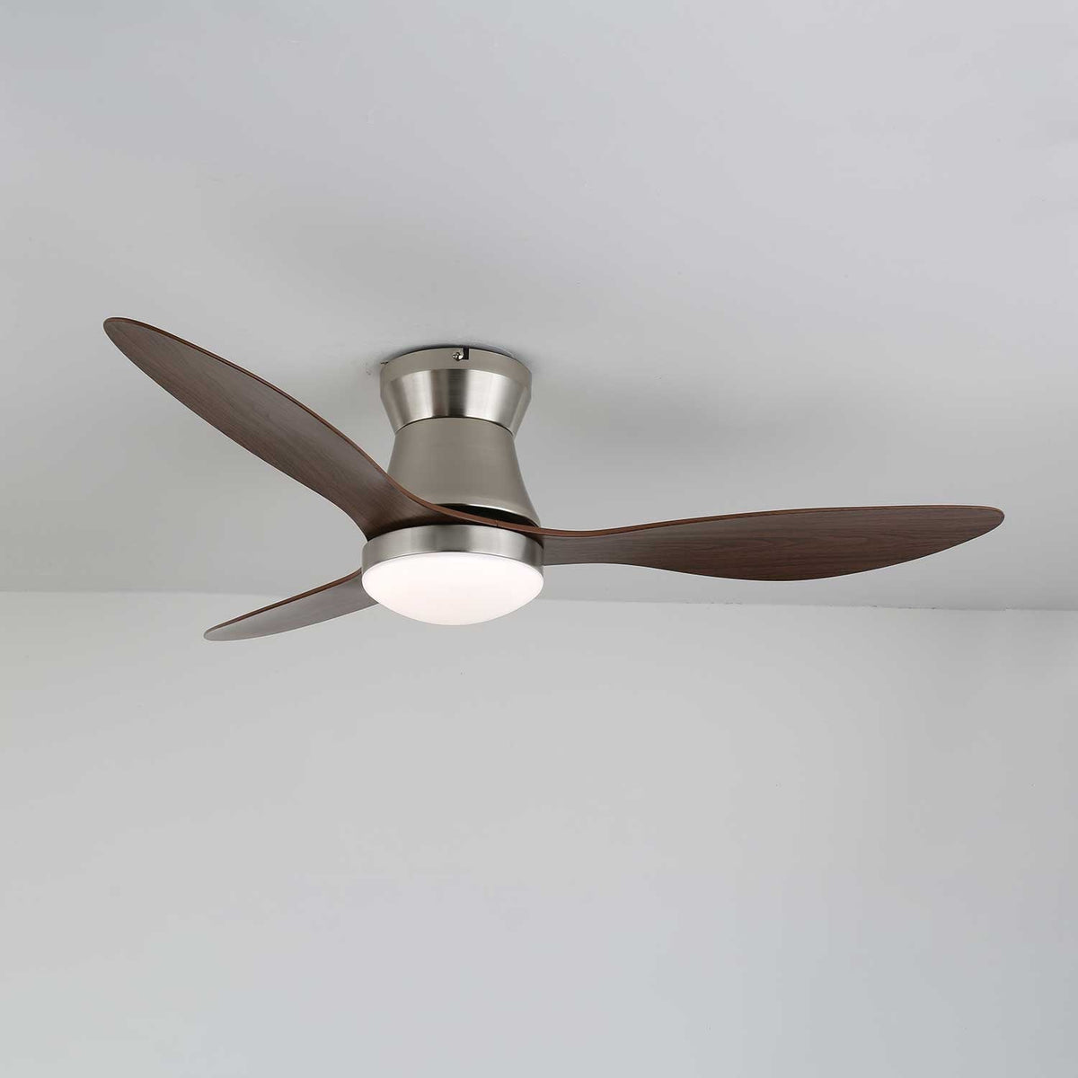 Zerath ventilador de techo con luz moderno de madera