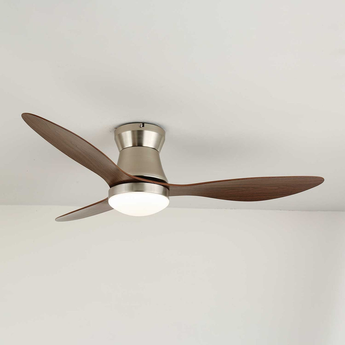 Zerath ventilador de techo con luz moderno de madera