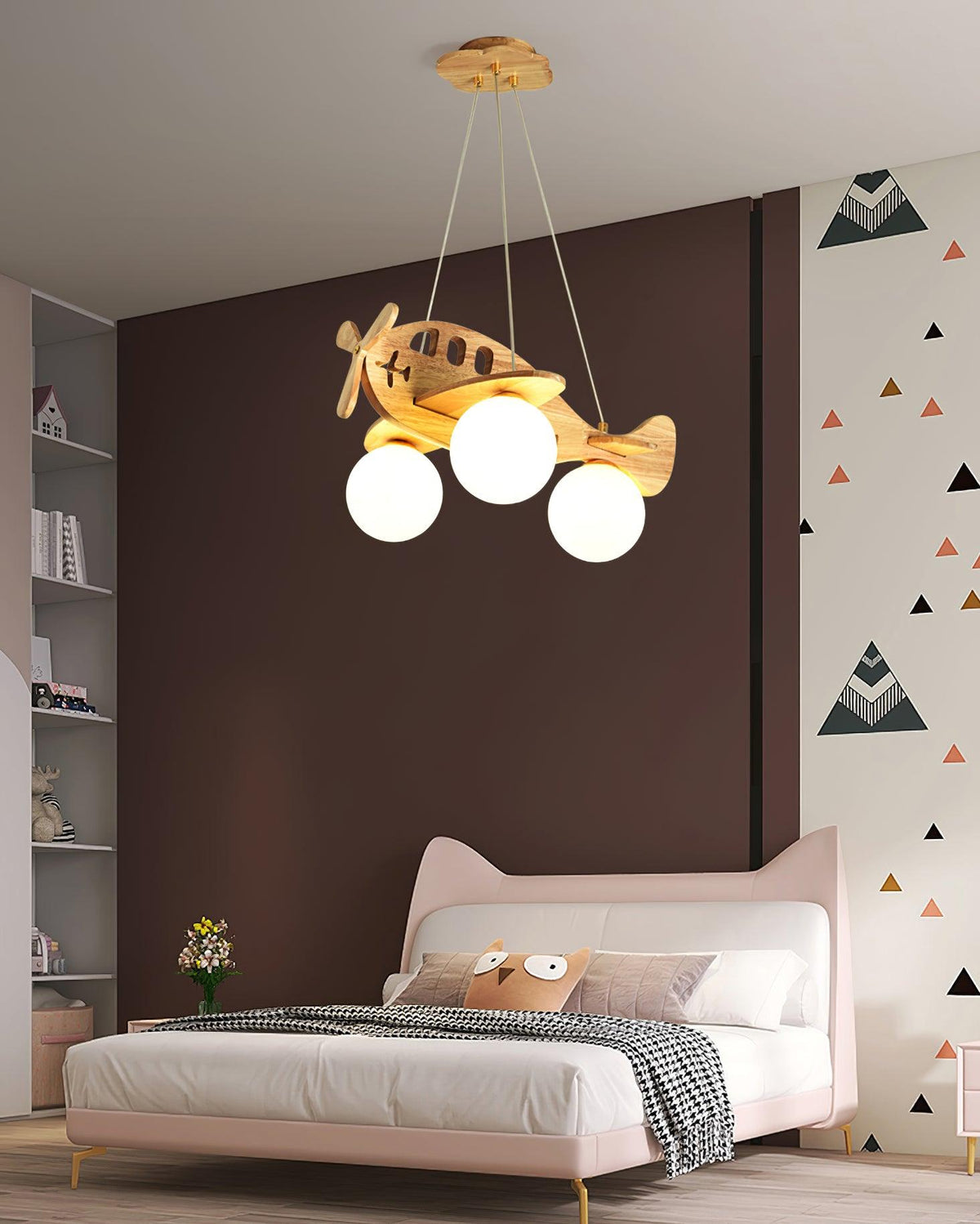 Aldenine lámpara colgante artística de madera