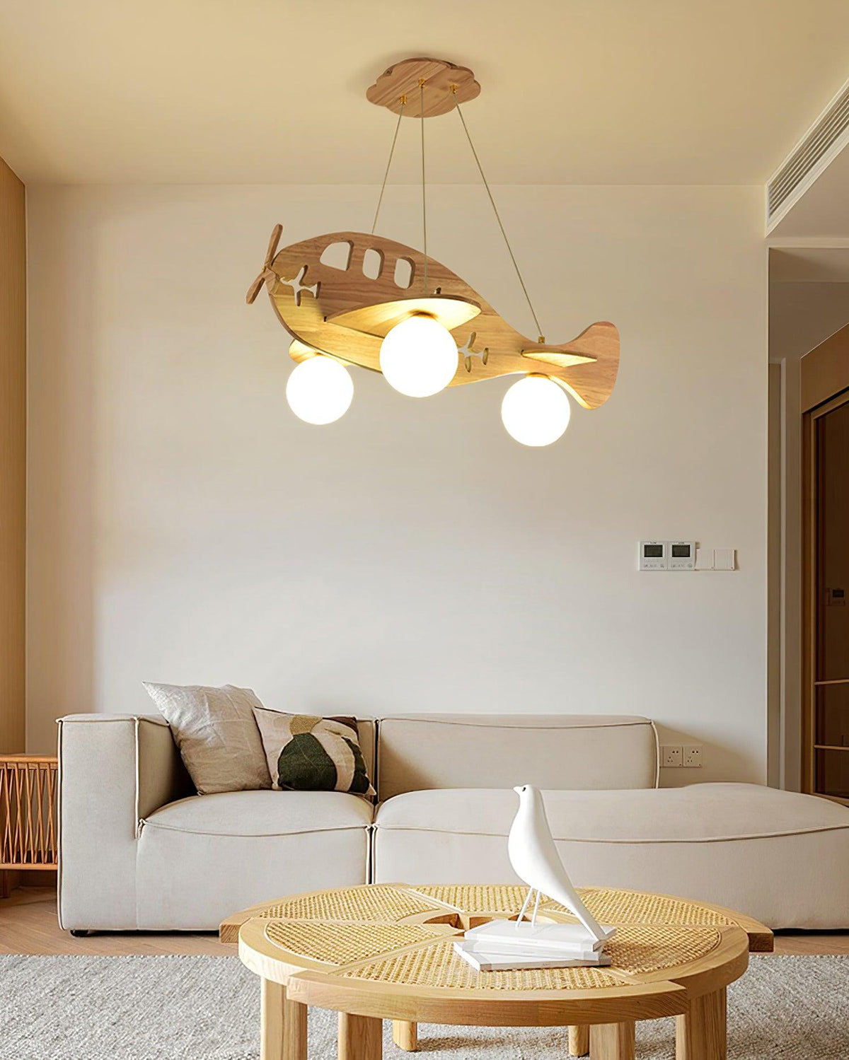 Aldenine lámpara colgante artística de madera