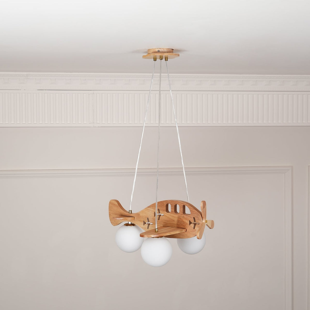 Aldenine lámpara colgante artística de madera