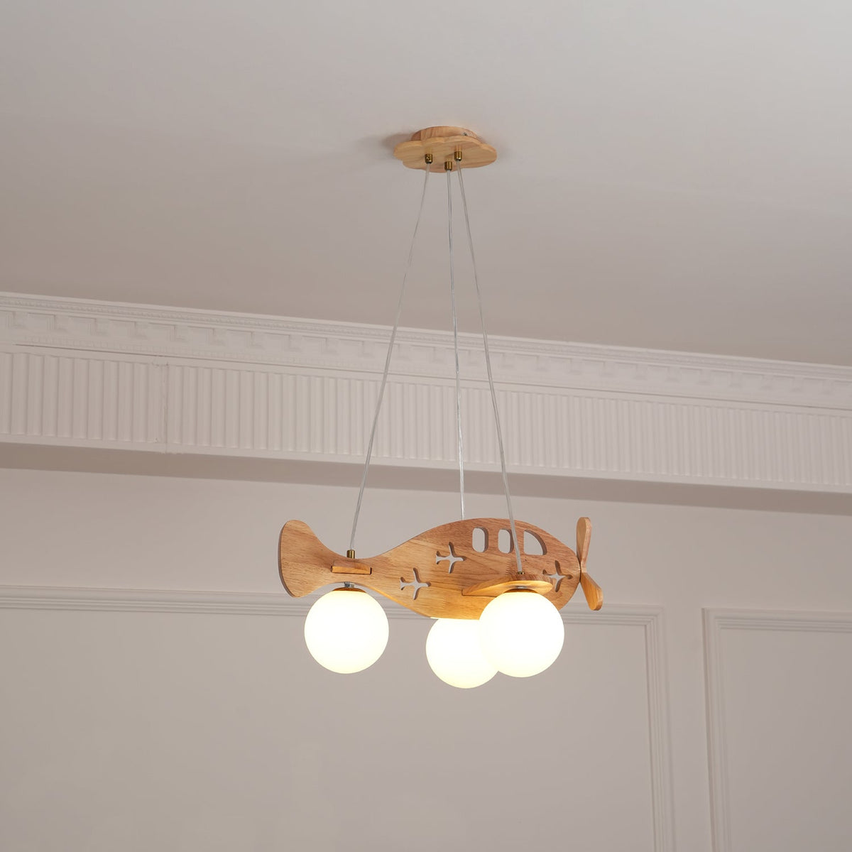 Aldenine lámpara colgante artística de madera
