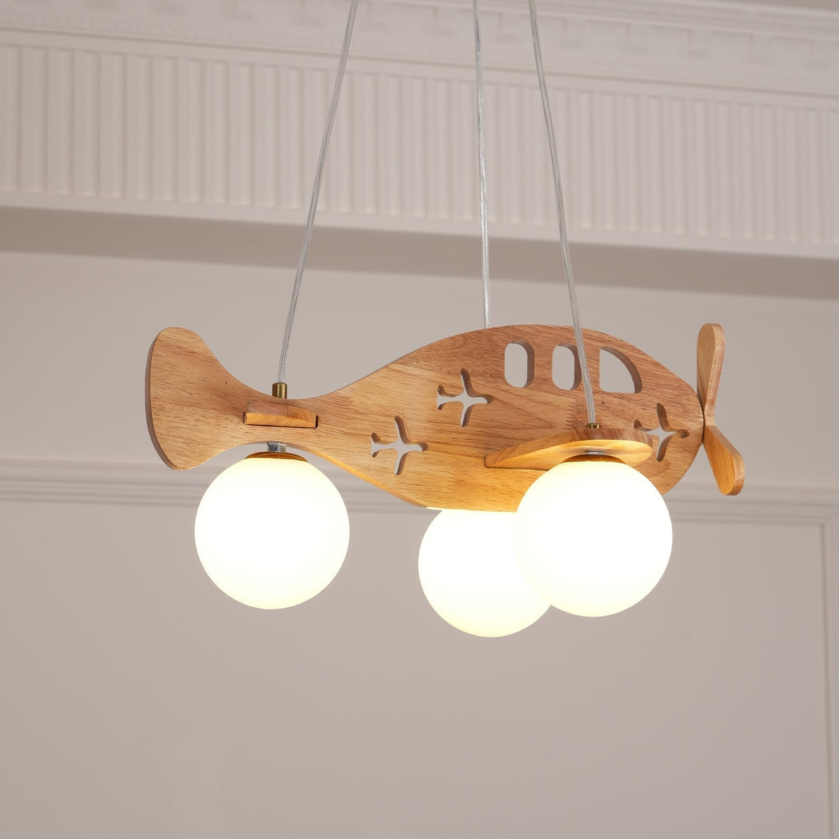Aldenine lámpara colgante artística de madera