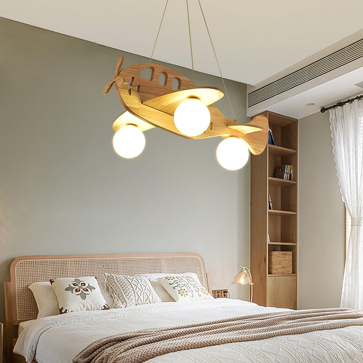 Aldenine lámpara colgante artística de madera
