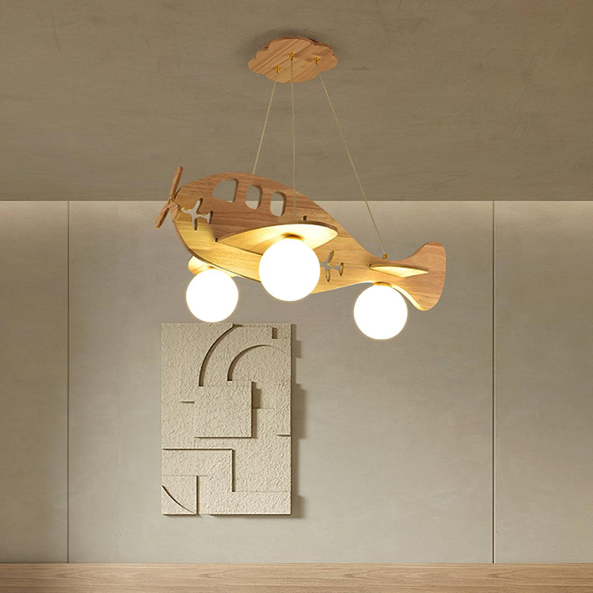 Aldenine lámpara colgante artística de madera