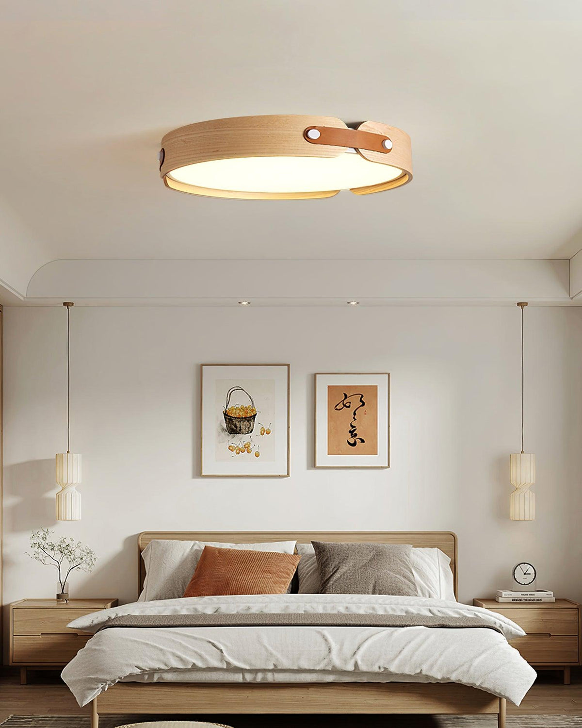 Edan lámpara de techo moderna minimalista de madera