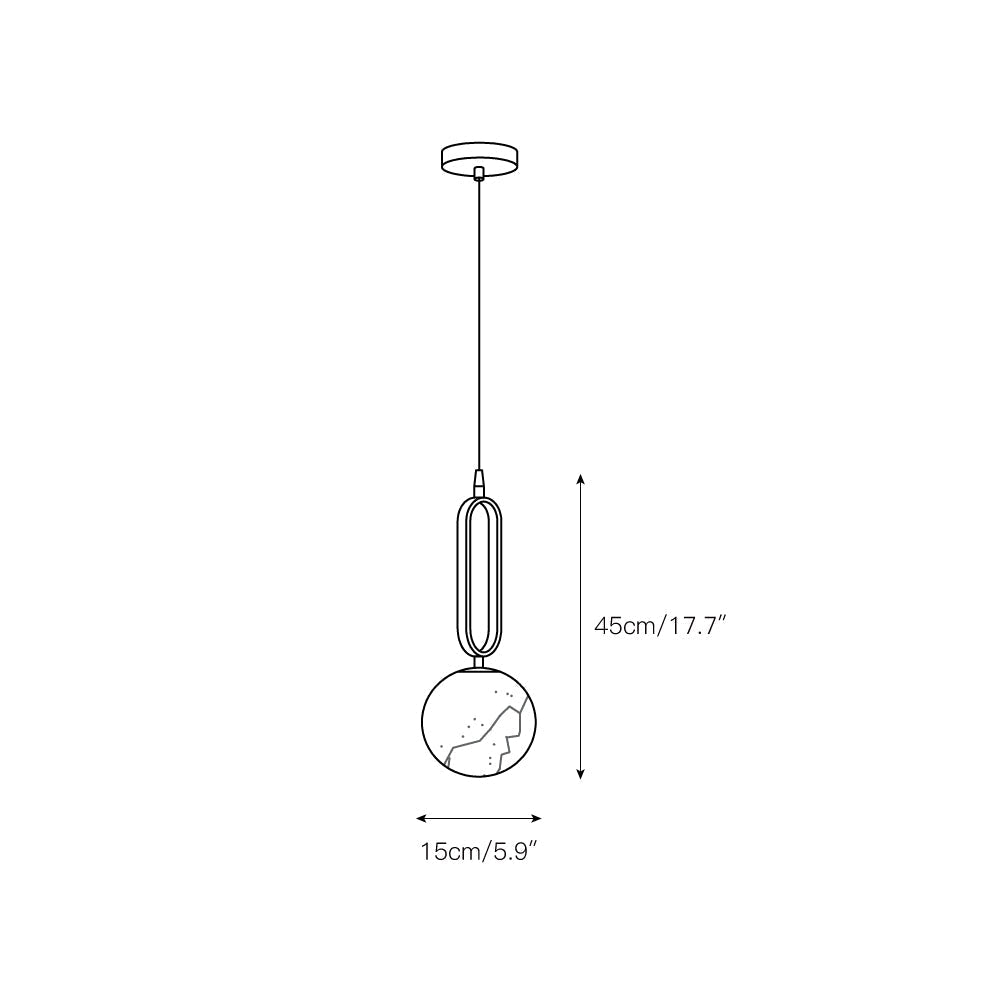 Gloruvyd lámpara colgante minimalista de bola de alabastro