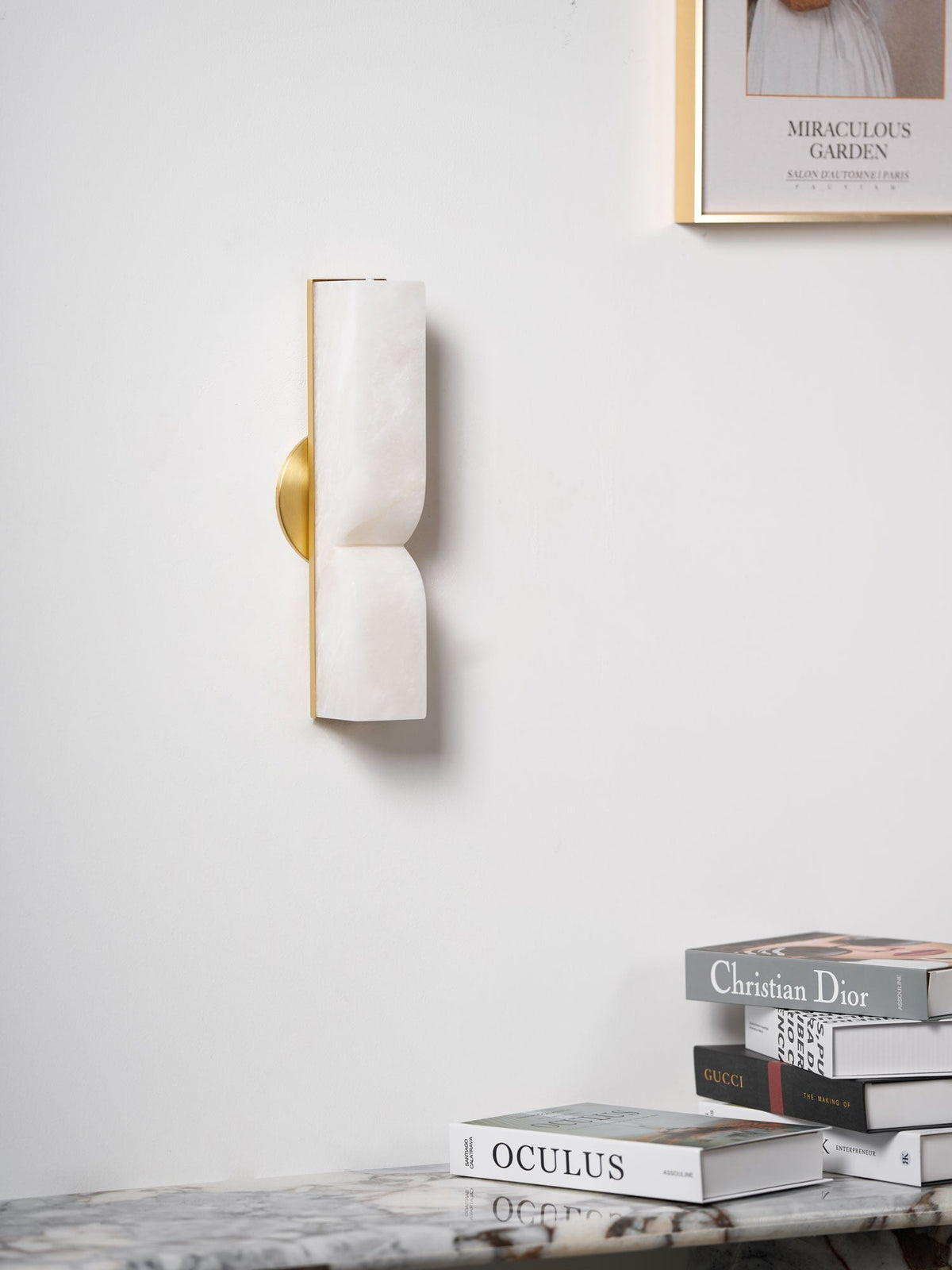 Niveelle aplique de pared rectangular de alabastro
