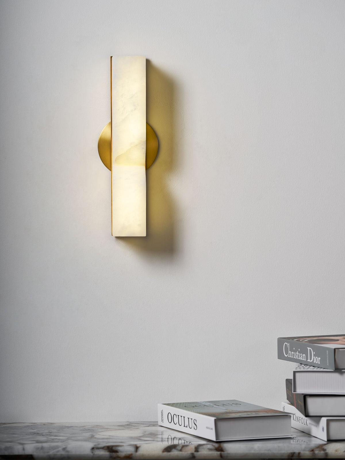 Niveelle aplique de pared rectangular de alabastro